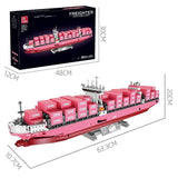 Afobrick JIE STAR 9127 Pink container ship, view 6