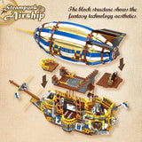 Afobrick JIE STAR JJ9126 Steampunk Airship, view 4