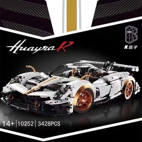 Afobrick KBOX 10252 PAGANI Huayrar R white gold 3428pcs
