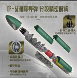 Afobrick KEEPOLEY 23052 1:29 Dongfeng-61 land-based intercontinental strategic nuclear missile, view 3