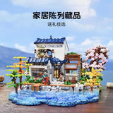 Afobrick Keeppley K18004 Dali Erhai Lake and Flowers, view 4
