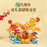 Afobrick Keeppley K19908 Auspicious dragon holding beads, view 5