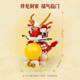 Afobrick Keeppley K19909 Dragon holding golden beads, view 2