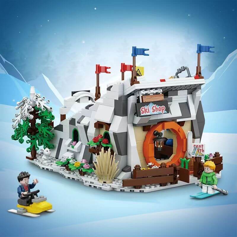 Afobrick Loz 1922 Ski Resort Mini Brick