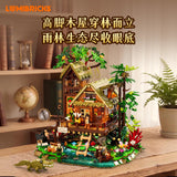 Afobrick Lumibricks 10015 fog forest cabin, view 2