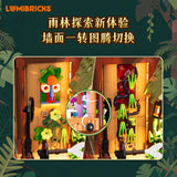 Afobrick Lumibricks 10015 fog forest cabin, view 4