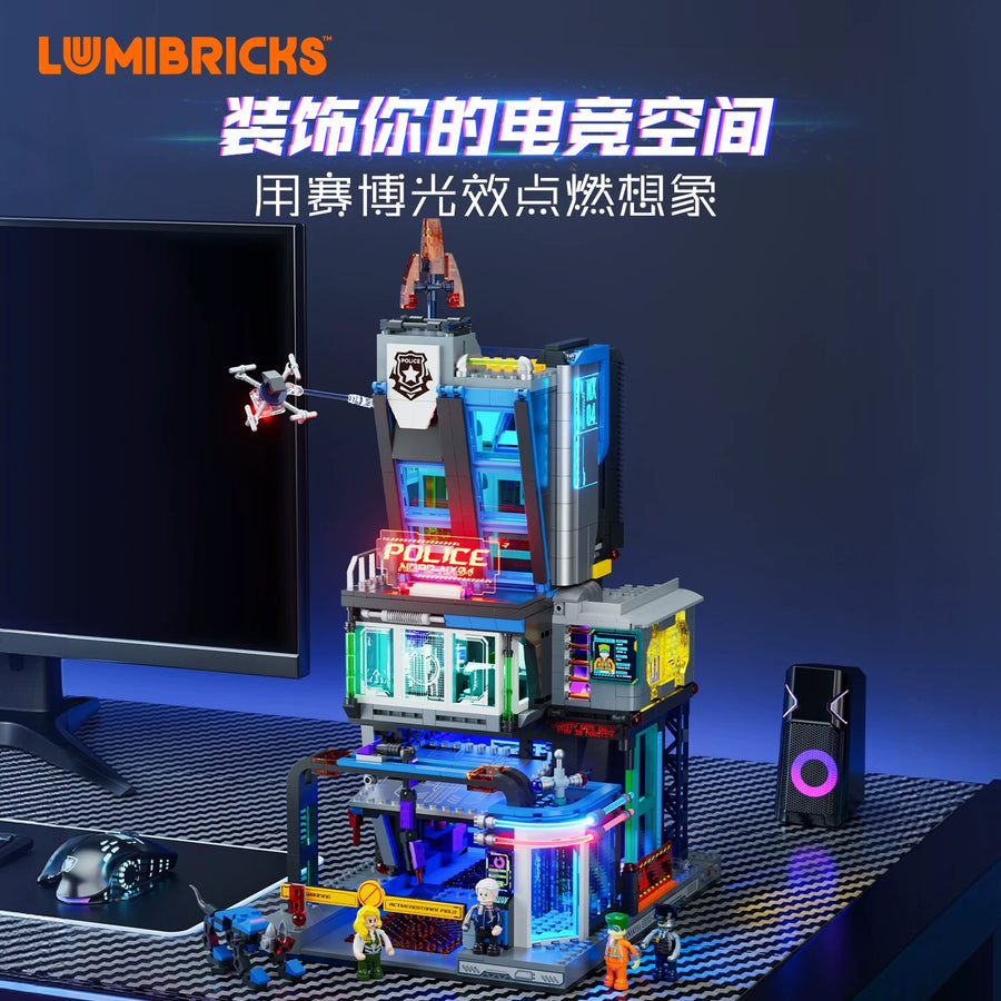 Afobrick Lumibricks 17009 Cyberpunk Police Department