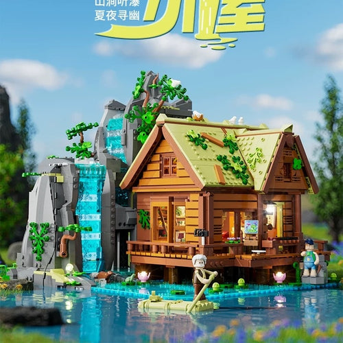 Afobrick Lumibricks Funwhole L9083 Waterfall Cottage