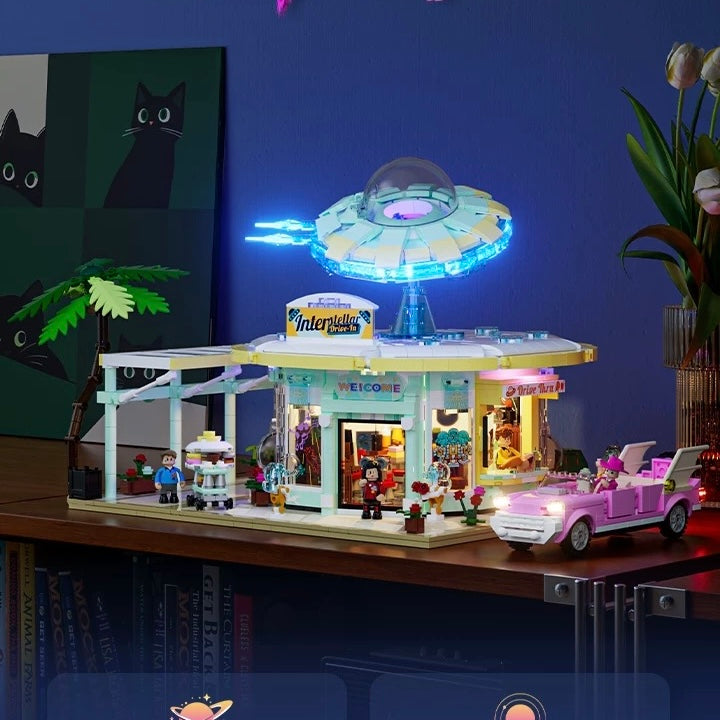 Afobrick Lumibricks L9104 UFO Drive-In Restaurant