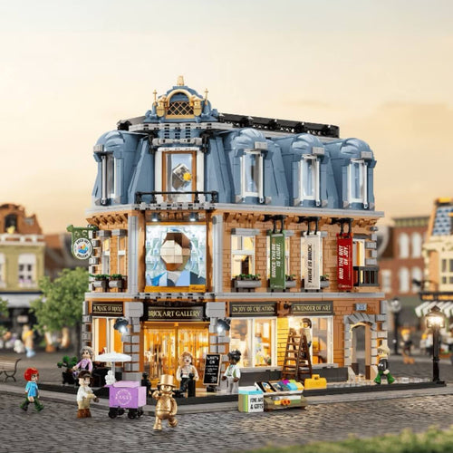 Afobrick Lumibricks Small town series art gallery street scene