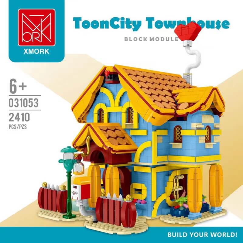Afobrick MORK MODEL 031053 ToonCity Townhouse 2140pcs