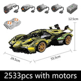 Afobrick MOYU BLOCK MY88001 Lamborghini Lambo V12 2527pcs, view 6