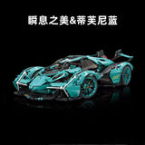 Afobrick MOYU BLOCK MY88001B Lamborghini Lambo V12 tiffany blue 2527pcs, view 4