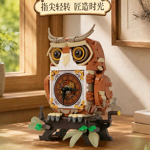 Afobrick Pantasy 85051 Owl-shaped mantel clock