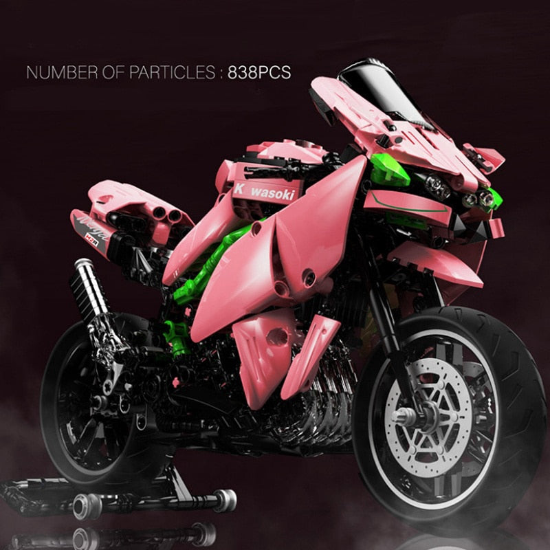 Afobrick QIZHILE Kawasaki H2R pink