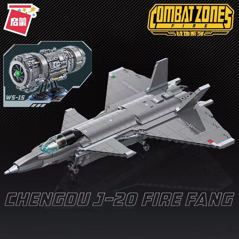 Afobrick QMAN 23011 J-20 Fighter Aircraft