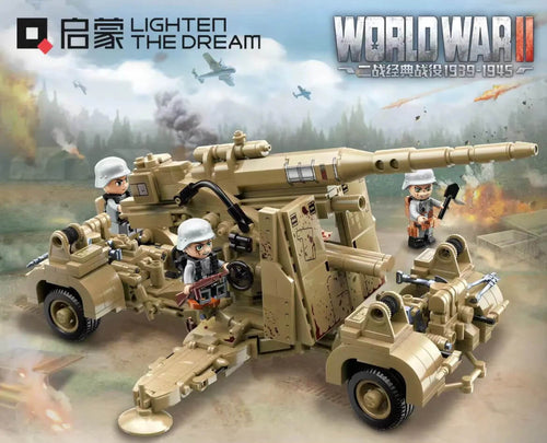 Afobrick QMAN WW2 88mm Flak 37 Anti-Aircraft Gun