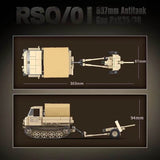 Afobrick QUANGUAN 100250 RSO/01 Tractor & 37mm Anti-Tank Gun, view 6
