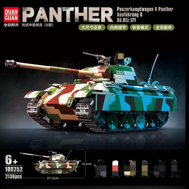 Afobrick QUANGUAN 100252 Panzerkampfwagen V Panther Ausfuhrung G