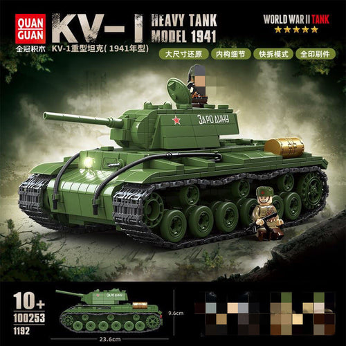 Afobrick Quanguan 100253 KV-1 Heavy Tank 1941 Model