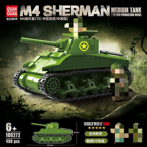 Afobrick QUANGUAN 100272 M4 SHERMAN MEDIUM TANK