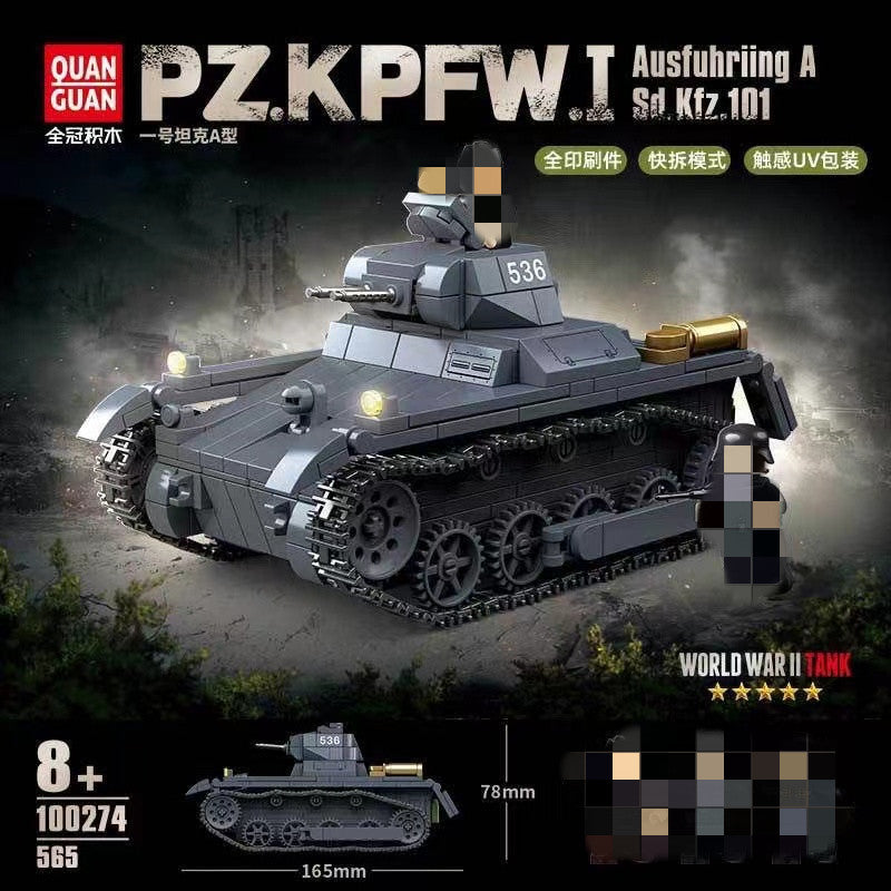 Afobrick QUANGUAN 100274 PzKpfw I Ausfuhring A