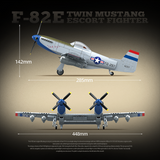 Afobrick QUANGUAN 100281 F-8E Twin Mustang, view 3