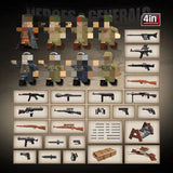 Afobrick QUANGUAN 100284 Heroes and Generals Vehicles Military Scenery 4 in 1, view 2