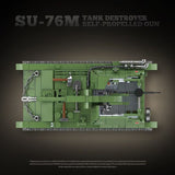 Afobrick QUANGUAN 100296 SU-76m Tank Destroyer Self-propelled Gun, view 4