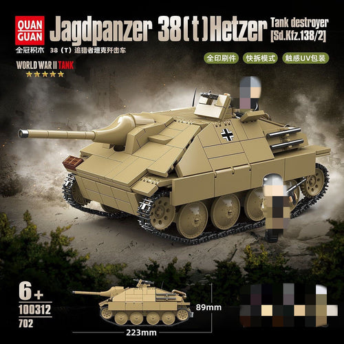 Afobrick QUANGUAN 100312 Jagdpanzer 38(T) Hetzer Tank Destroyer