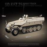 Afobrick Quanguan 100319 Sd.Kfz.251 Half-Track Armored Vehicle, view 2