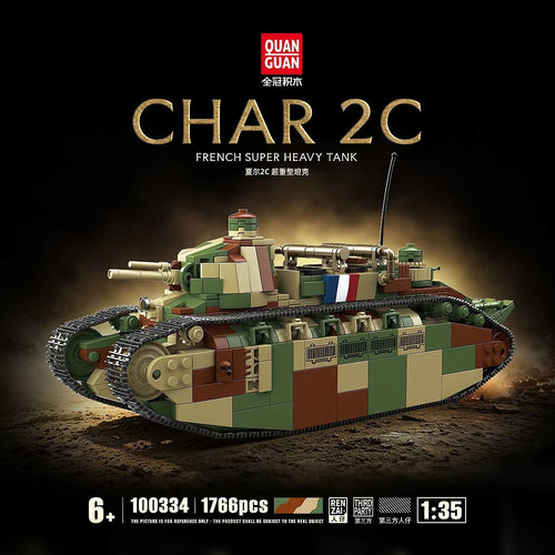 Afobrick QUANGUAN 100334 CHAR 2C FRENCH SUPER HEAVY TANK