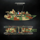 Afobrick QUANGUAN 100334 CHAR 2C FRENCH SUPER HEAVY TANK, view 2