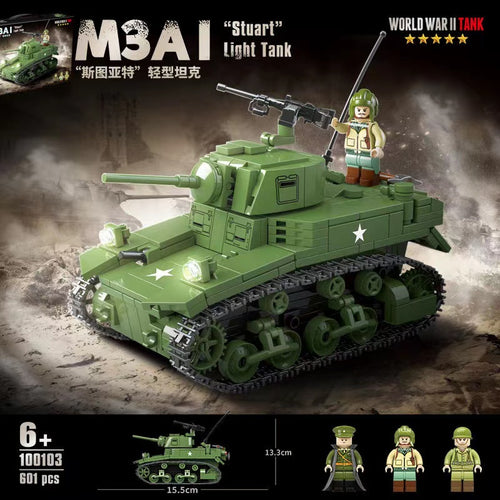 Afobrick QUANGUAN Military 100103 Stuart light tank