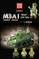 Afobrick QUANGUAN Military 100103 Stuart light tank, view 2
