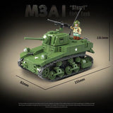 Afobrick QUANGUAN Military 100103 Stuart light tank, view 5