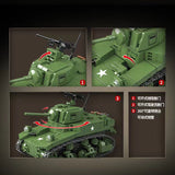 Afobrick QUANGUAN Military 100103 Stuart light tank, view 6