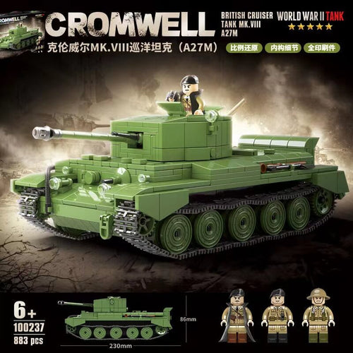 Afobrick QUANGUAN Military 100237 Cromwell MK.VIII Tank A27M
