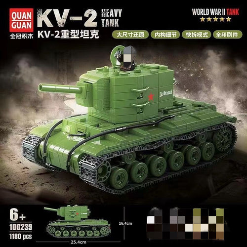 Afobrick QUANGUAN Military 100239 KV-2 Heavy Tank