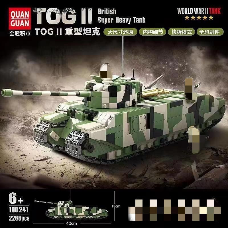 Afobrick QUANGUAN Military 100241 TOG II British Super Heavy Tank