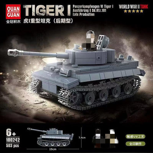 Afobrick QUANGUAN Military 100242 Panzerkampfwagen VI Tiger I heavy tank Late Production