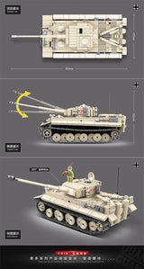 Afobrick QUANGUAN Military WW2 100061 Tiger 131, view 2