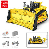 Afobrick REOBRIX 22001 Mechanical Caterpillar D11 Bulldozer RC 1988pcs, view 5