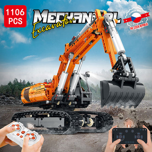 Afobrick REOBRIX 22003 Mechanical Excavator RC 1106pcs