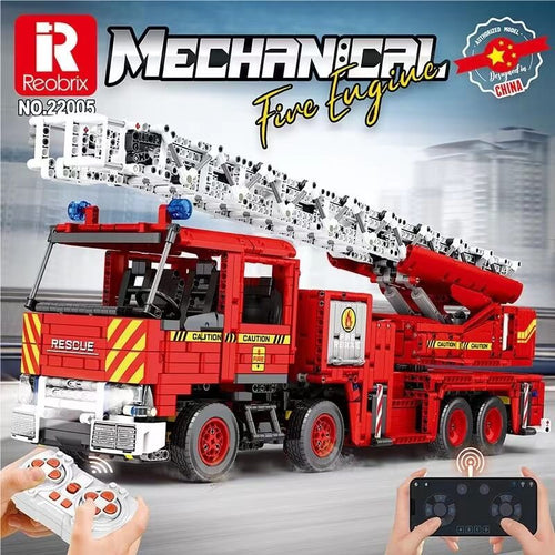 Afobrick REOBRIX 22005 Fire Ladder Truck RC 2888pcs