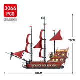 Afobrick REOBRIX 66010 Pirate Revenge-Model Ship 3066pcs, view 3