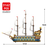 Afobrick REOBRIX 66011 The Royal Fleet The Sun 3162pcs, view 3
