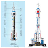 Afobrick Sembo 203304 Long March 2F launch vehicle, view 4