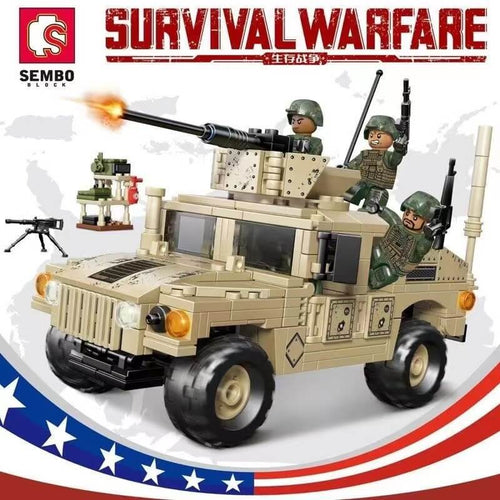 Afobrick SEMBO 207121 Hummer M1114 light armored vehicle