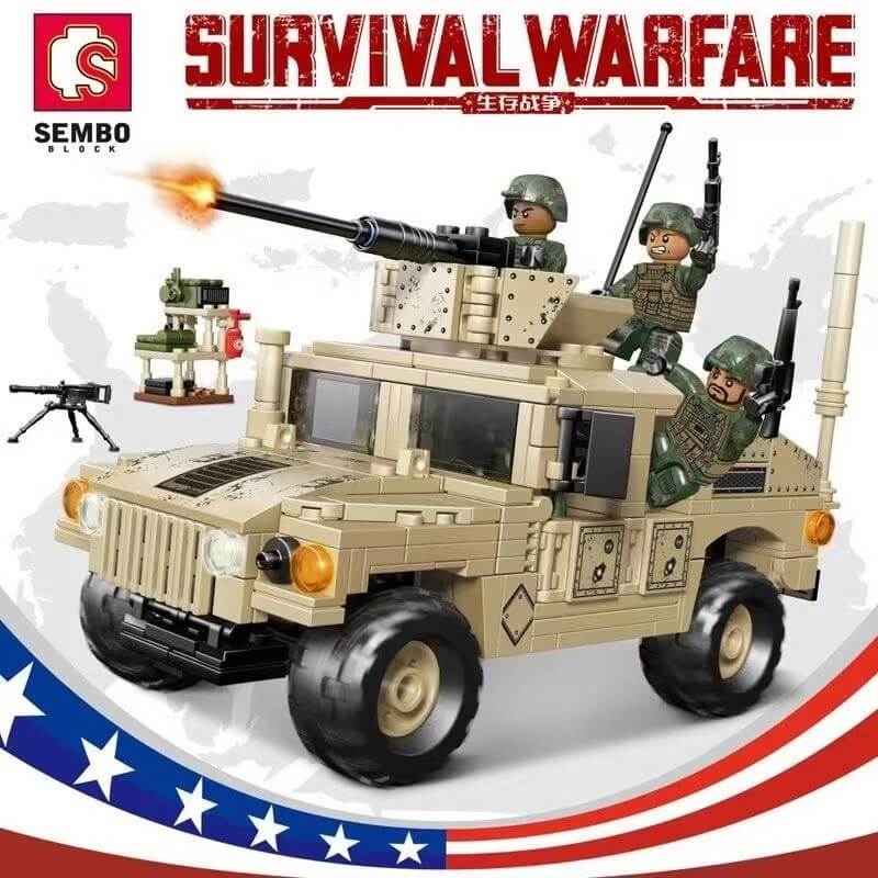 Afobrick SEMBO 207121 Hummer M1114 light armored vehicle